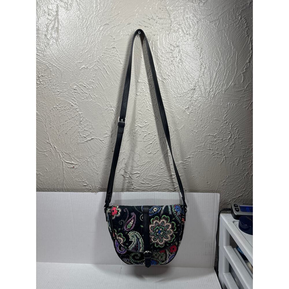 Vera‎ Bradley Slim Saddle Bag Kiev Paisley Purse Tote Crossbody Wallet Set